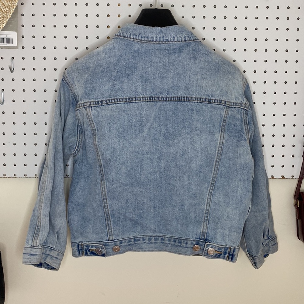 Gap Cropped Jean Jacket Medium - image 4